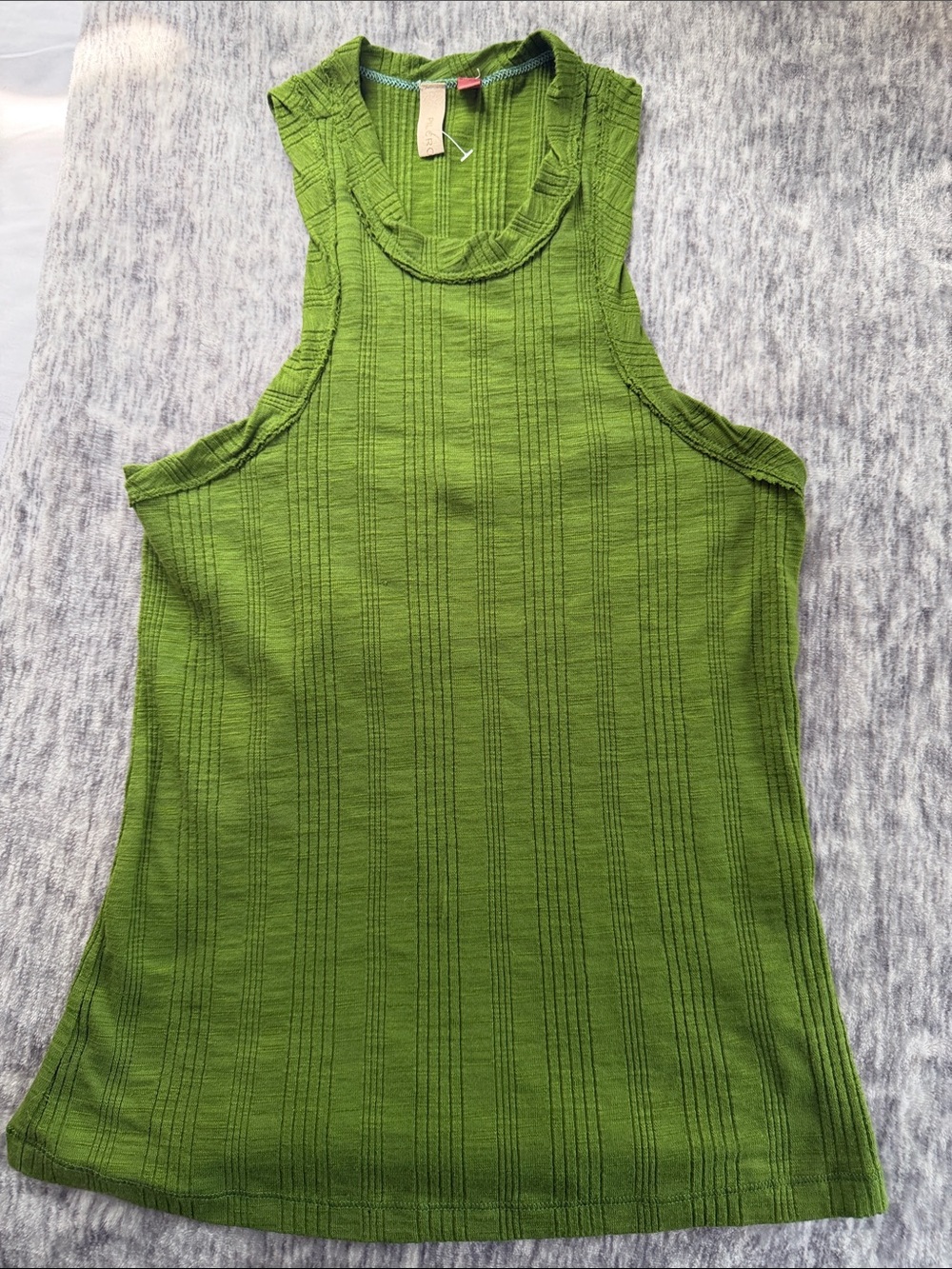 Anthropologie Olive Green Ribbed Tank Top